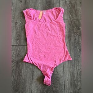 Nudestore Square Neck Sleeveless Bodysuit Doubled Lined Thong